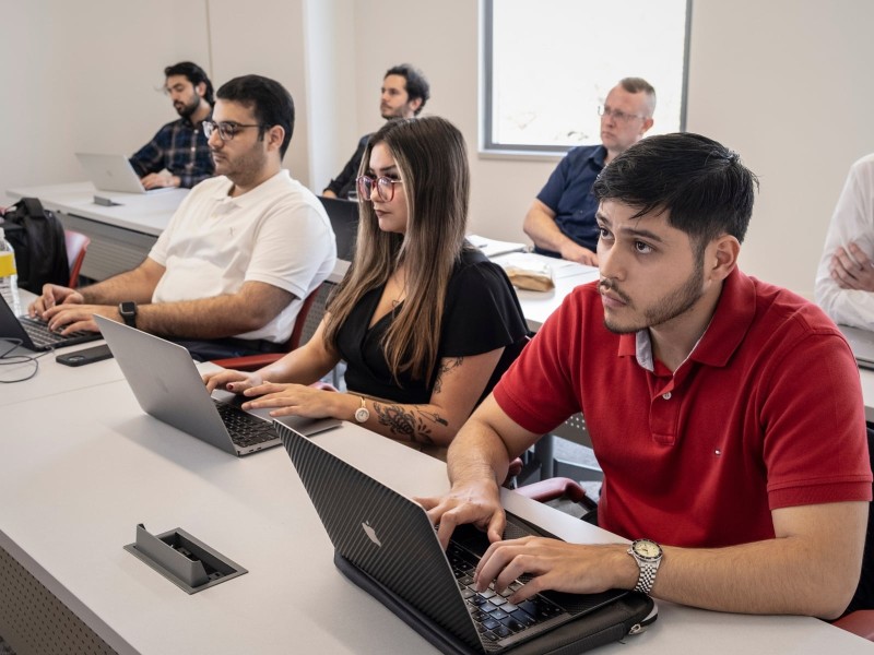 Alumnos en clase en la Facultad de Derecho de la Universidad de Houston