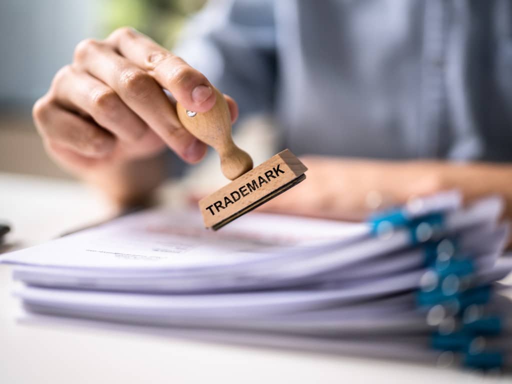 Imagen de un sello de marca registrada