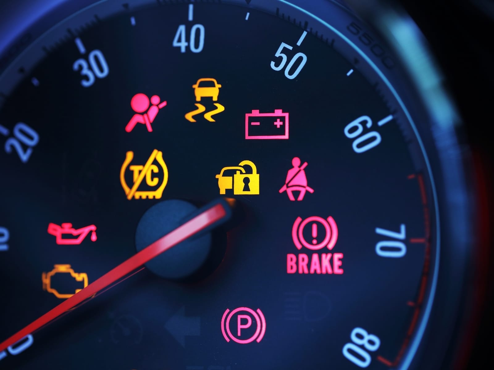 Imagen de luces del tablero del coche