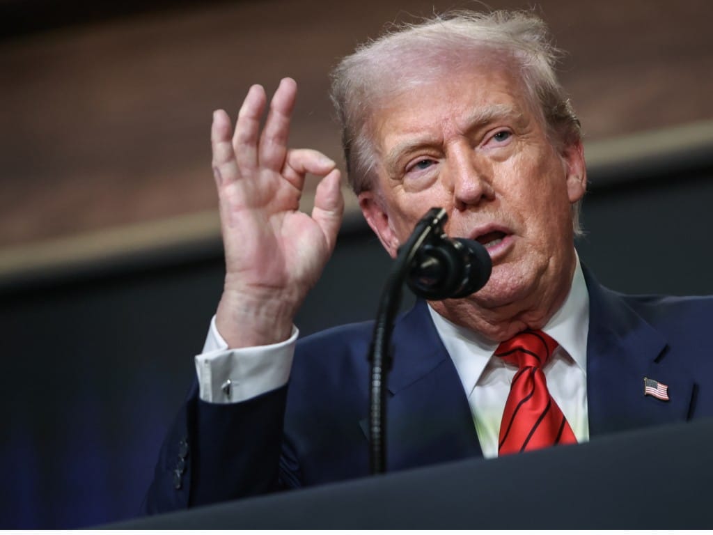 El presidente Donald Trump durante una ceremonia en la Casa Blanca