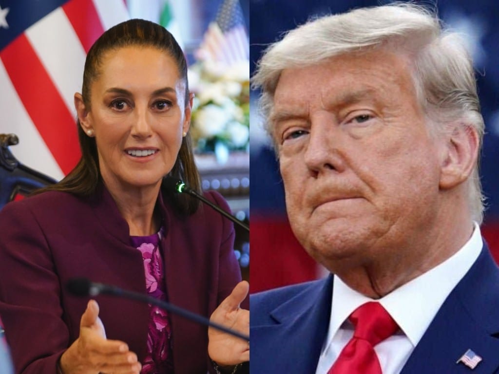 Ilustración de los presidentes de México y los Estados Unidos.