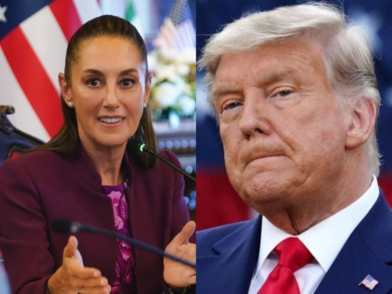 Ilustración de los presidentes de México y los Estados Unidos.