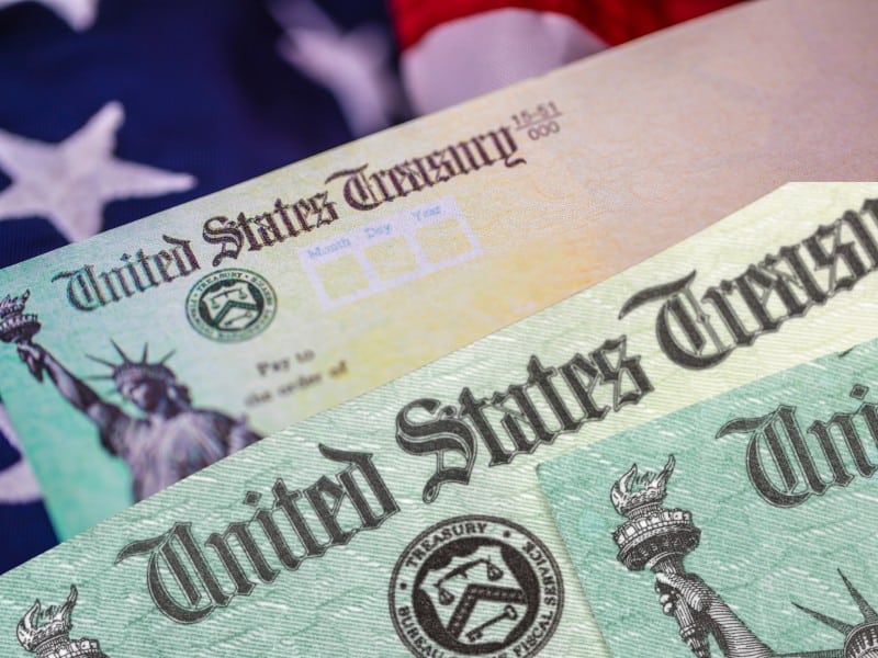 Imagen de un cheque de los EE. UU.