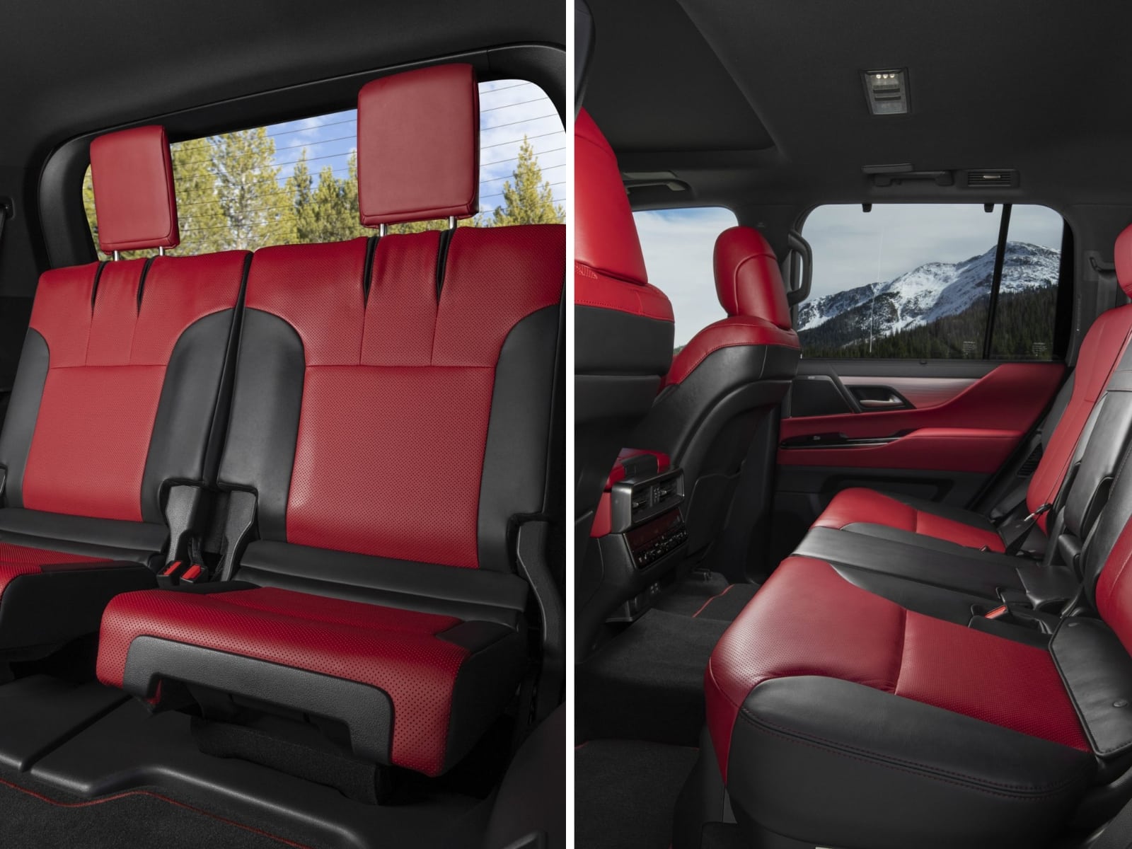 Los asientos traseros del Lexus LX 600 F Sport