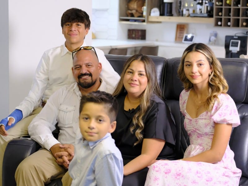 Foto de los integrantes de la familia Ortega