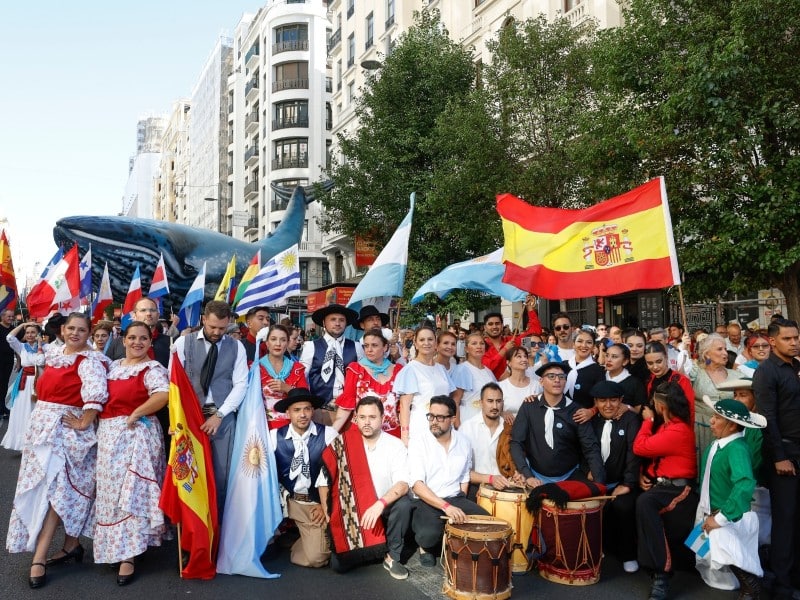 Vista de la celebración de la Gran Cabalgata de la Hispanidad Hispanidad 2025