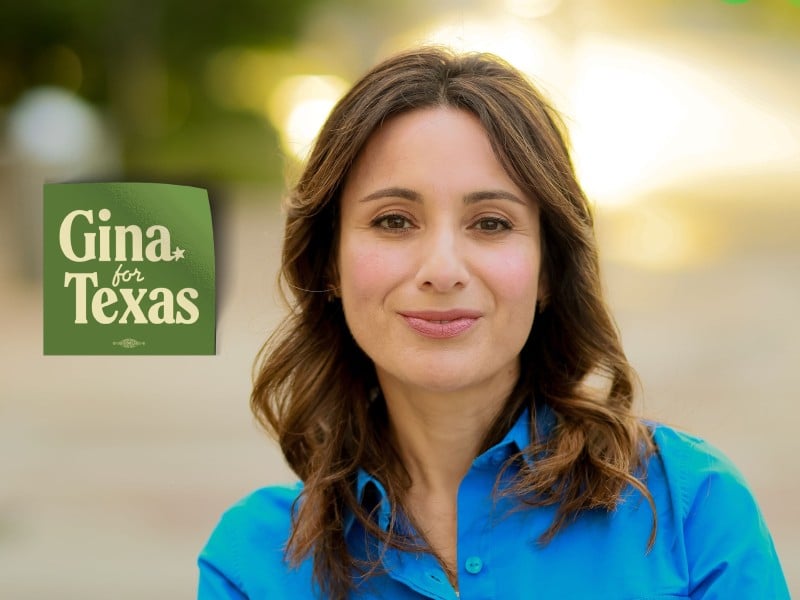 Ilustración de la demócrata Gina Hinojosa, candidata a gobernadora de Texas