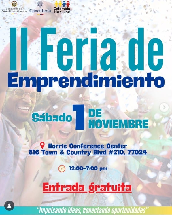 Afiche promocionando la segunda feria de emprendimiento el primero de noviembre de 2025.