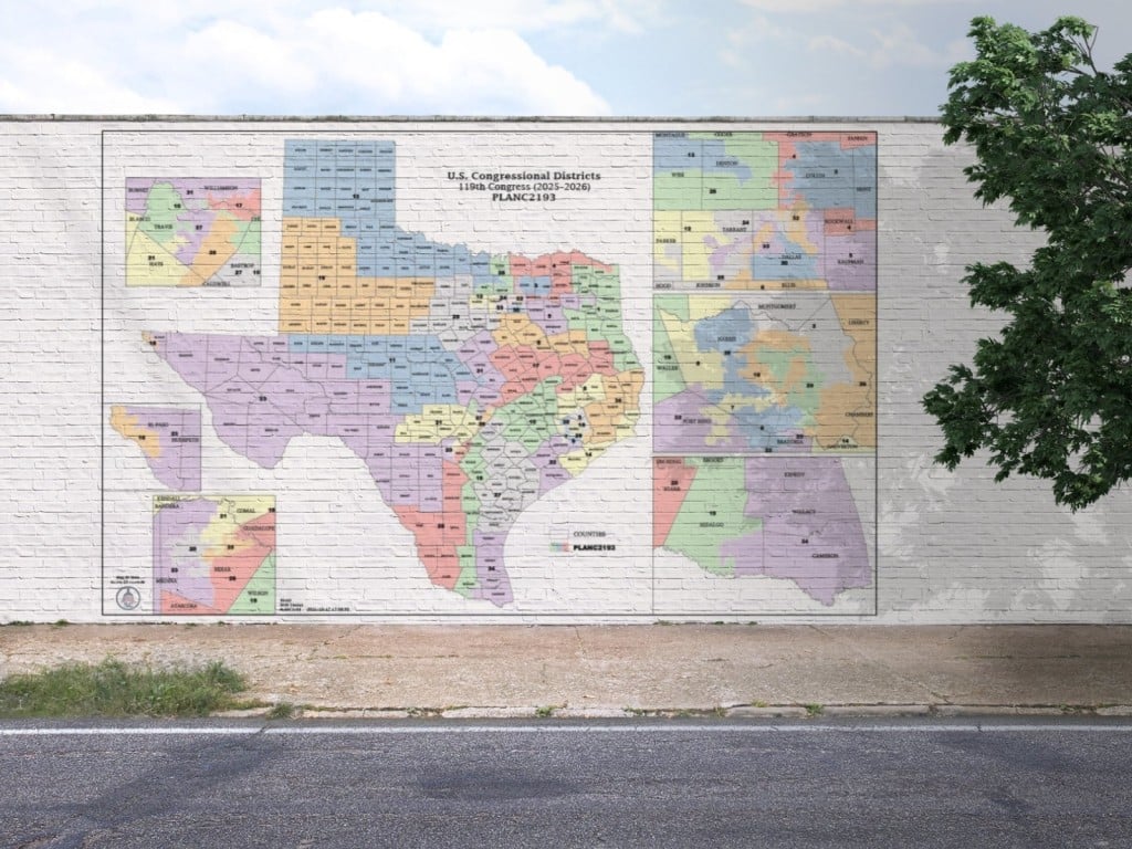 Ilustración de un mapa de Texas