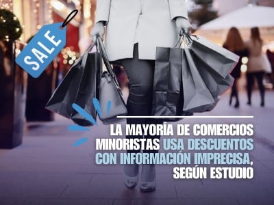 Ilustración de una mujer con unas bolsas de compras