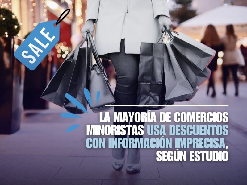 Ilustración de una mujer con unas bolsas de compras