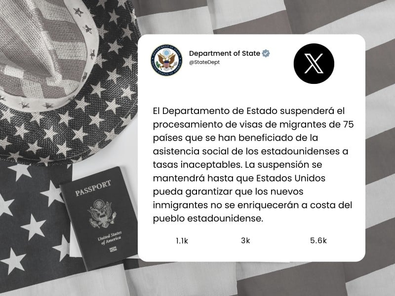 Tweet del Departamento de Estado de EE. UU.