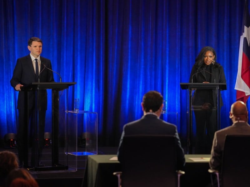 Los candidatos demócratas al Senado por Texas, James Talarico y Jasmine Crockett