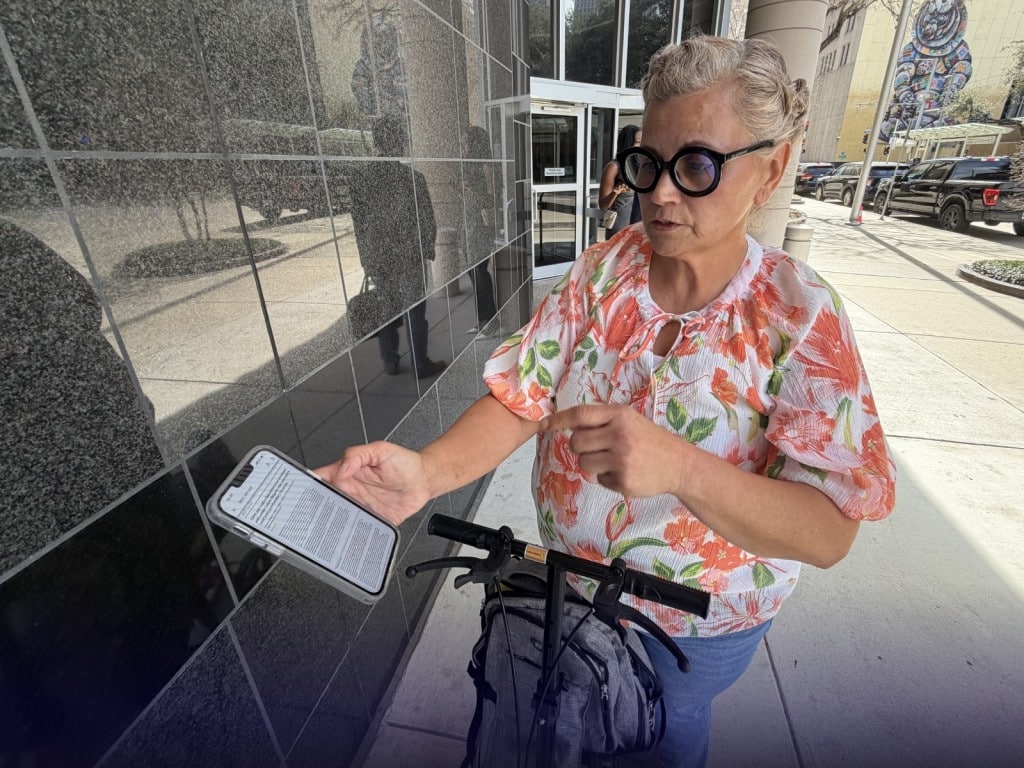 María Acevedo, activista y expropietaria de un lote en Colony Ridge