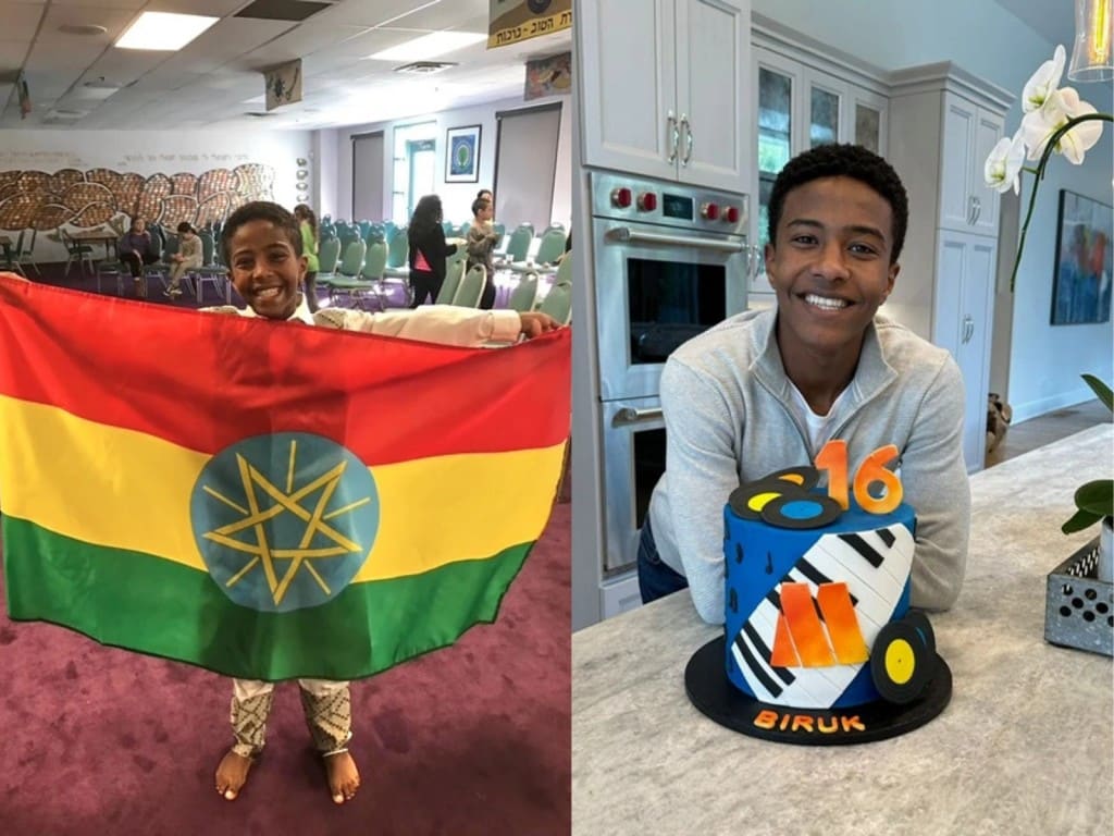Biruk Silvers, un joven nacido en Etiopía y adoptado por una familia del área de Chicago