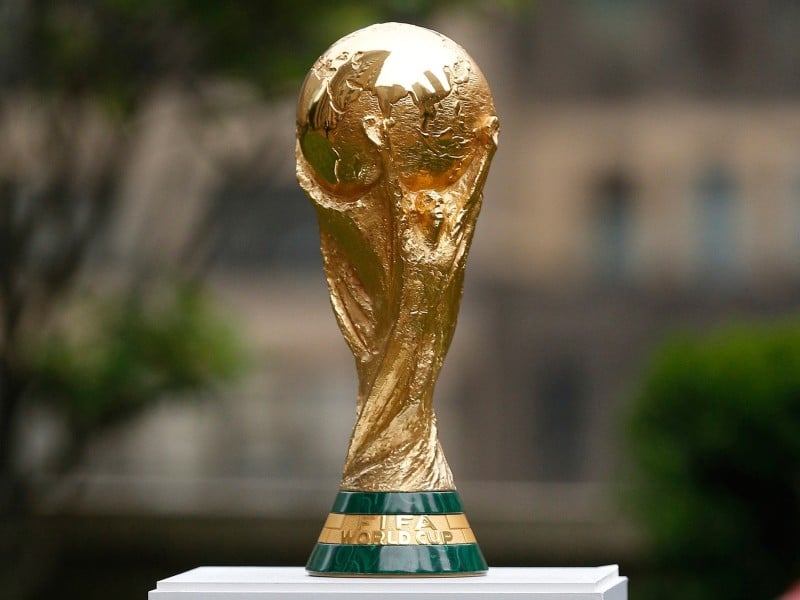 El trofeo del Mundial de Fútbol de la FIFA