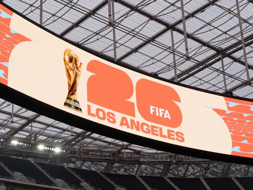 El logo de la Copa Mundial de la FIFA 2026 Los Ángeles