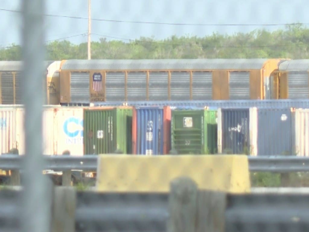 Vagones de un tren de Union Pacific estacionados