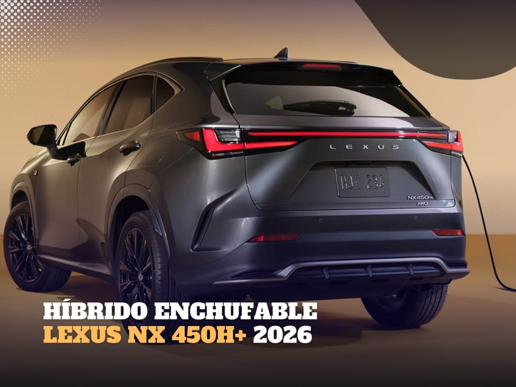 Vista trasera del Lexus NX 450h+ 2026
