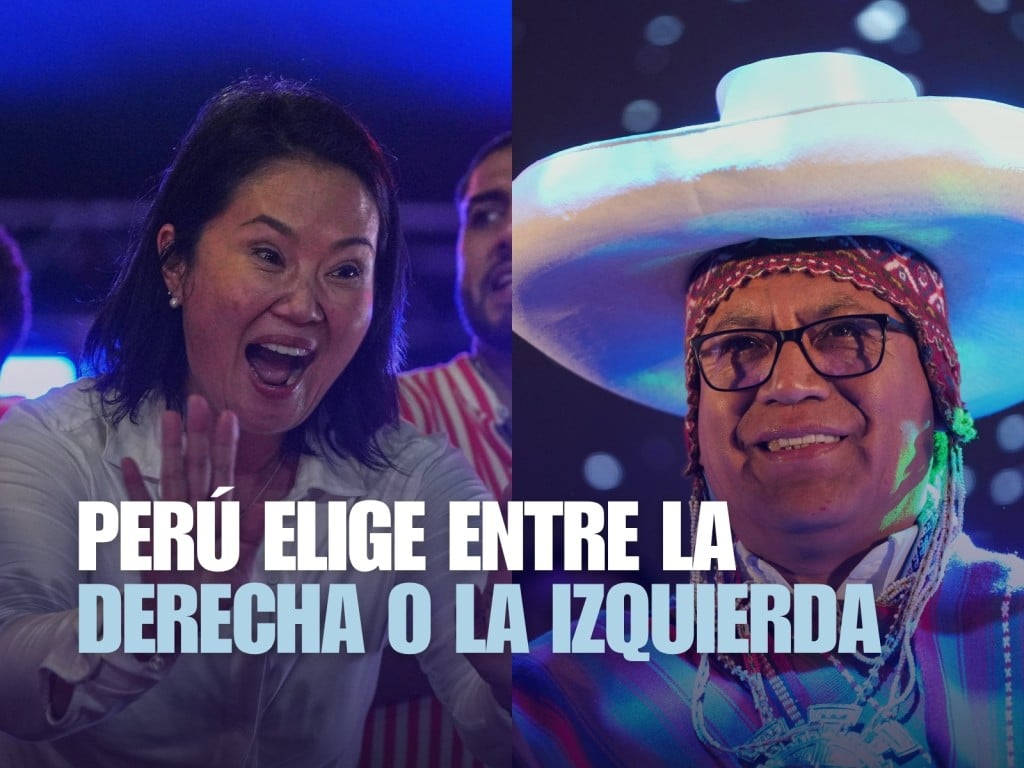 Ilustración de ambos candidatos al balotaje del Perú en el 2026