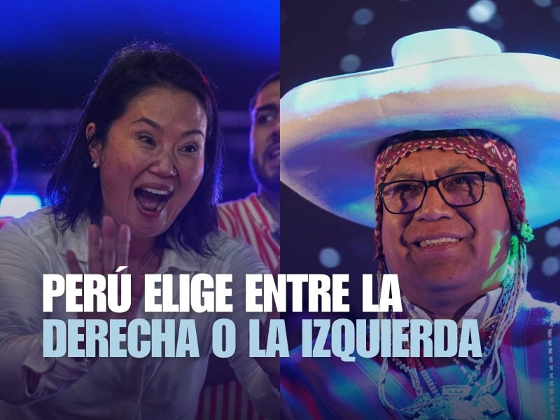 Ilustración de ambos candidatos al balotaje del Perú en el 2026