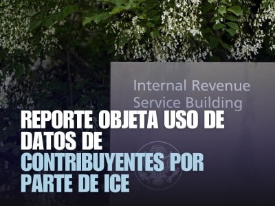 Un letrero del Servicio de Impuestos Internos