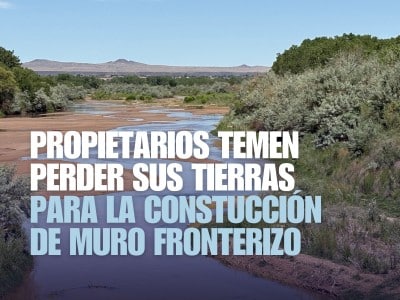 Imagen de bancos de arena surgen a lo largo del río Bravo