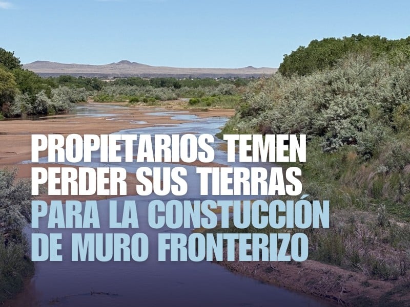 Imagen de bancos de arena surgen a lo largo del río Bravo