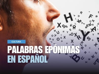 Imagen de una persona con palabras saliendo de su boca