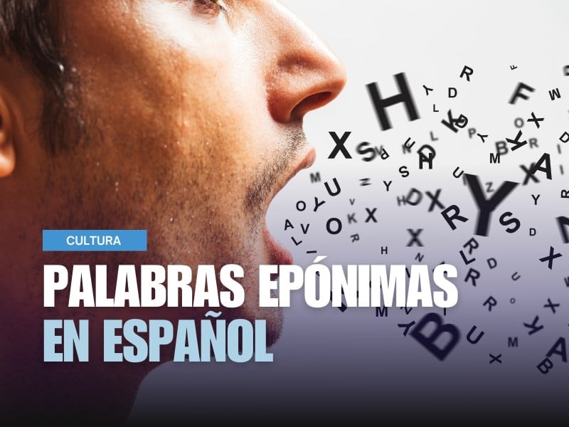 Imagen de una persona con palabras saliendo de su boca