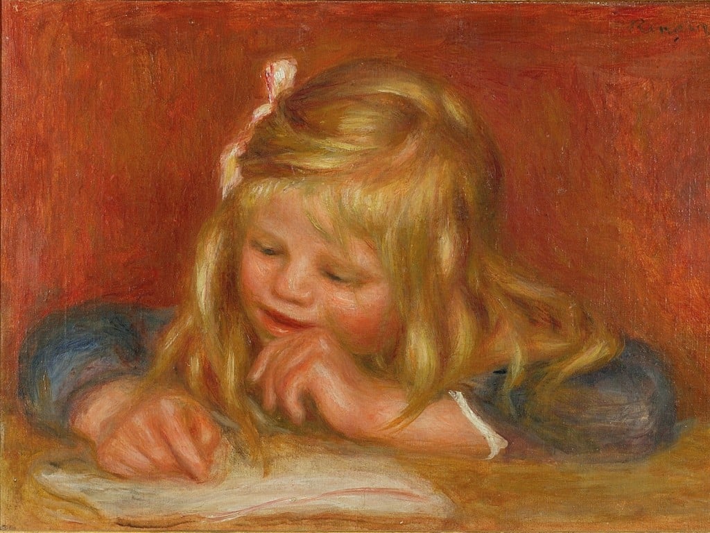 “Coco lisant” (“Coco leyendo”), una pintura de Pierre-Auguste Renoir