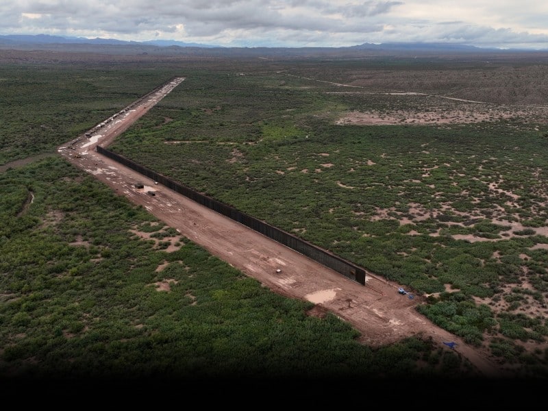 Parte del muro fronterizo en Big Bend